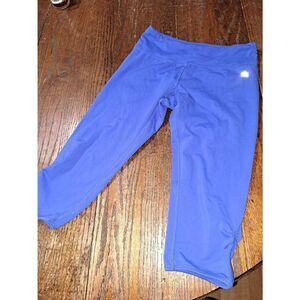P/S Kyodan Blue Yoga Capris Skimmers Athletic Workout Casual with Keyhole Ankles
